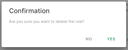 Confirmation de la suppression.