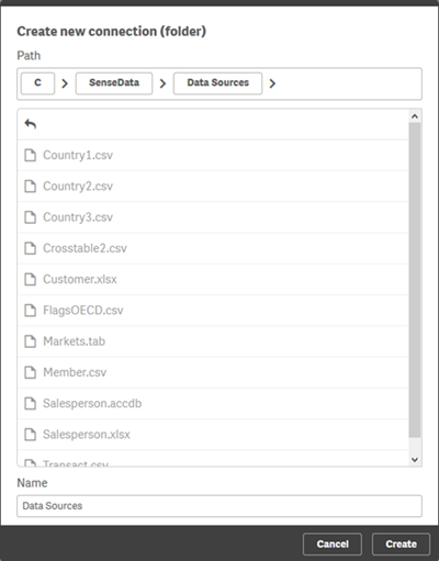 Create new connection window.