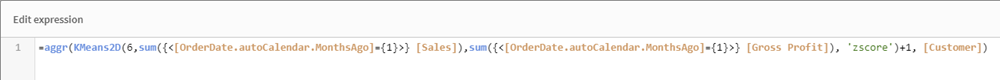 Modifiez l'expression Couleur par expression en modifiant l'argument num_clusters.