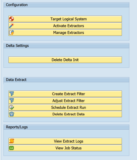 Qlik Talend Data Integration for SAP Extractors ローンチ パッド。