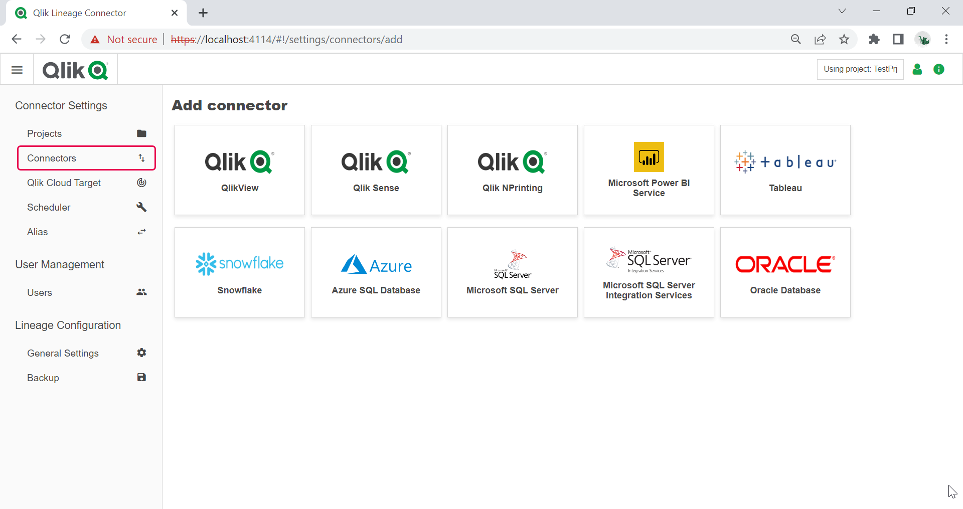 Qlik Lineage Connectors BIツールとデータ ソース