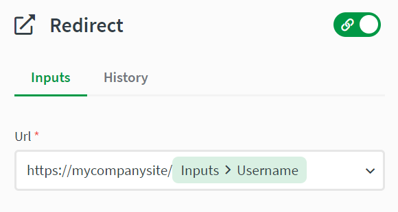 redirect block inputs