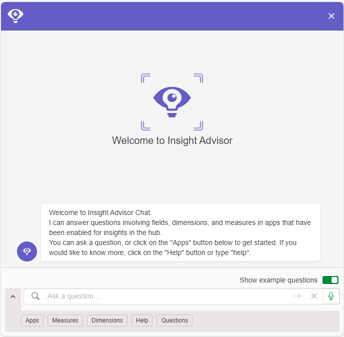 Advisor Chat ウィンドウ