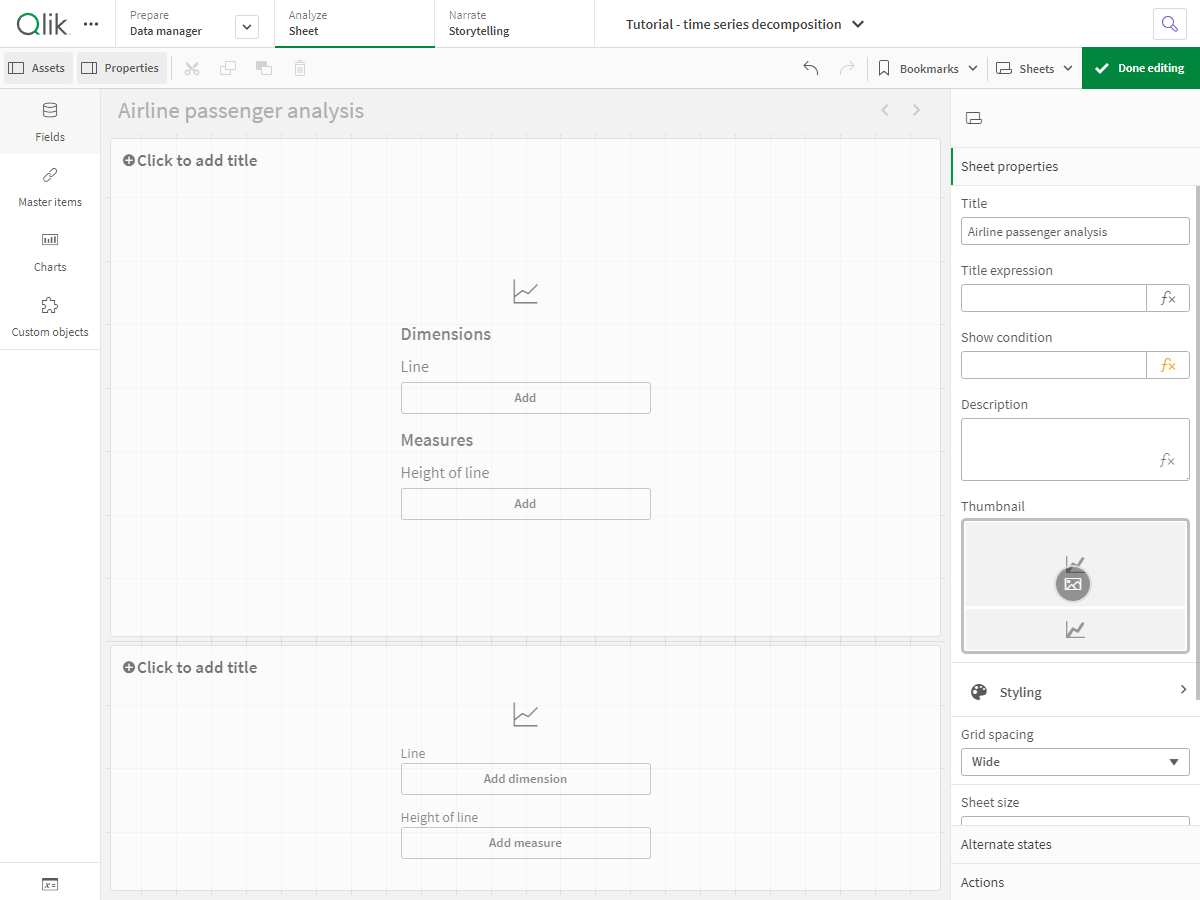 Click to view full size Blank sheet in new app showing layout and grid size