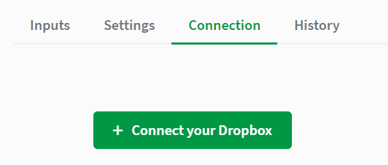 Check if file exists block with Connect your dropbox shown