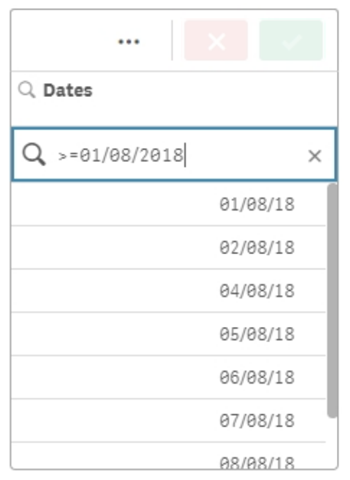 Numeriek zoeken naar data die overeenkomen met een specifieke numerieke voorwaarde (in dit geval data op en na 8 januari 2018.