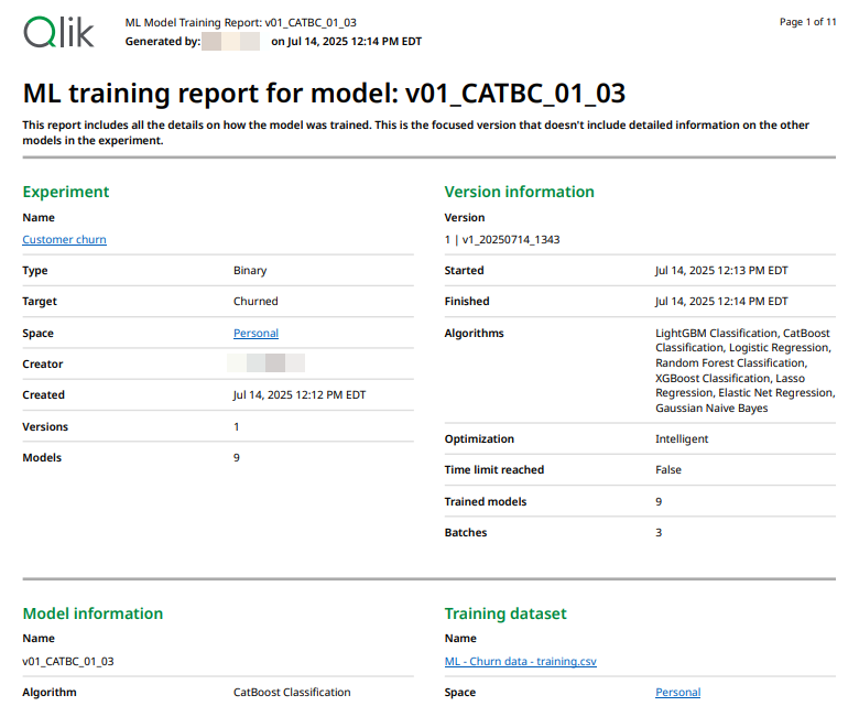 Experimenttrainingsrapport