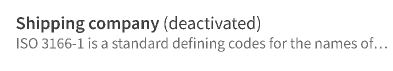 Deactivated from the semantic types tab