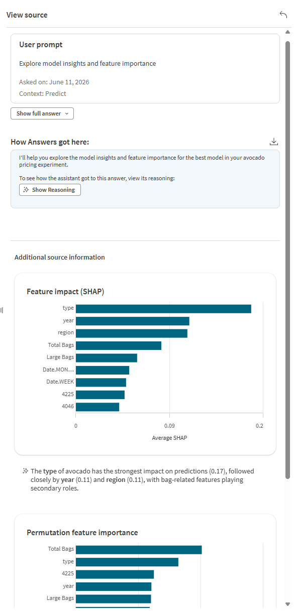 Kliknij, aby wyświetlić pełny rozmiar Using View source to analyze models with embedded charts