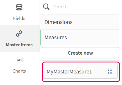 Crie uma variável para a medida mestre.