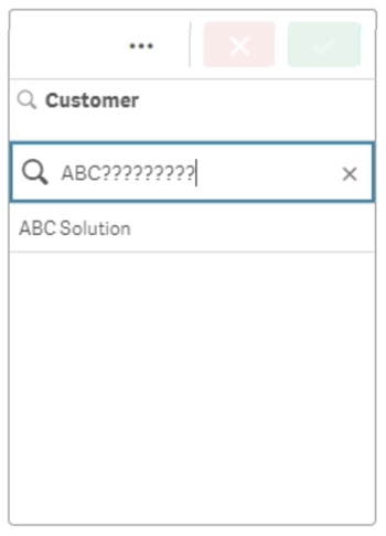 Pesquise usando o curinga ? para todos os caracteres de pesquisa, exceto para os primeiros caracteres “ABC” (sem aspas usadas na pesquisa real).