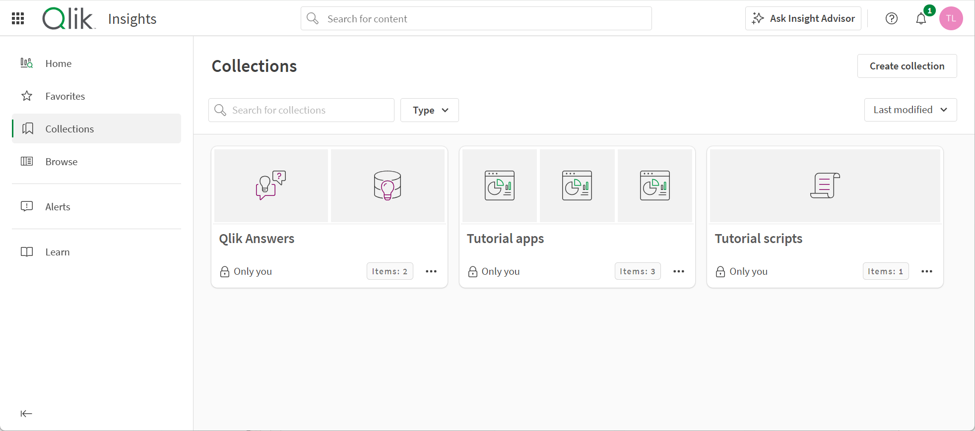 Раздел «Коллекции» в центре активности «Наблюдения» с тремя коллекциями.