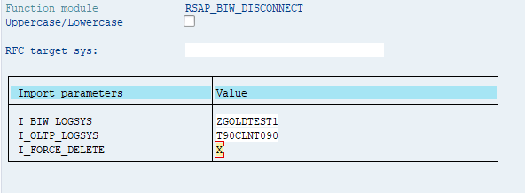 Функция BIW_DISCONNECT