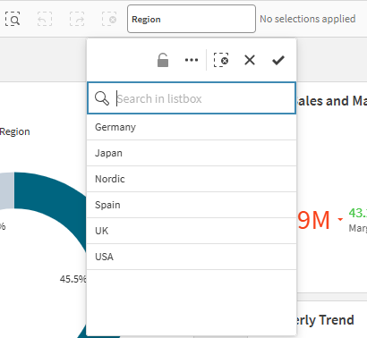 A field in the selection bar added by the app's creator
