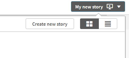 Кнопка «Создать новую историю».