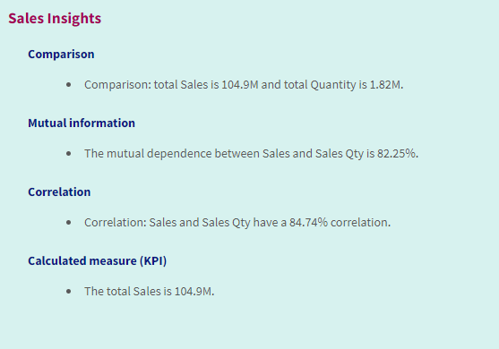 Click to view full size Native NL insights object, with custom styling applied