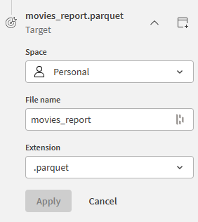 Målkonfigurationspanel