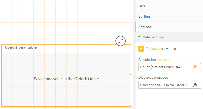 Tabellen Modify Conditional.