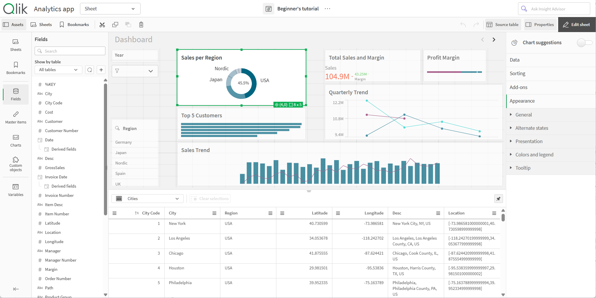 Arkvyn i redigeringsläge.