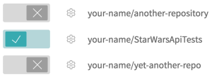 Das Repository „your-name/StarWarsApiTests“ ist aktiviert.