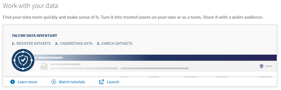 Kachel Talend Data Inventory.