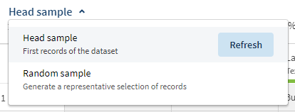 Position der Schaltfläche zur Aktualisierung („Refresh“) in der Datensatzübersicht