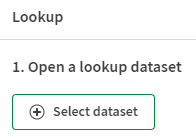 Erster Schritt des Lookup-Konfigurationsmenüs.