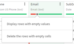 Dropdown des grauen Teils der Spalte „Email (E-Mail)“.