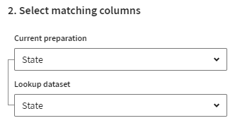 Wählen Sie den entsprechenden Spaltenschritt bei ausgewählten Spalten „State (Bundesstaat)“ aus.