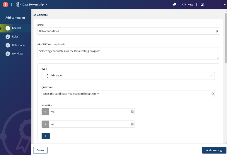 Übersicht über den allgemeinen Schritt zur Erstellung einer Arbitrierungskampagne