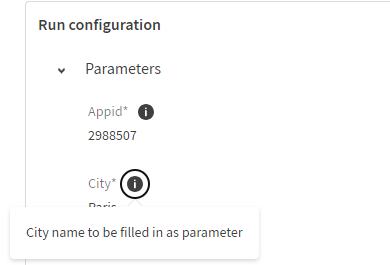 Beschreibung der Studio-Parameter