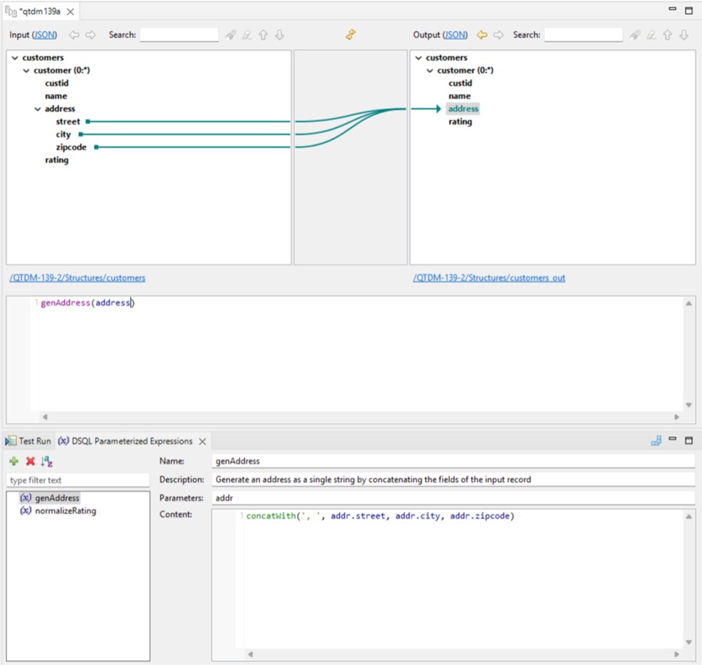 Ansicht DSQL Parameterized Expressions (DSQL – Parametrisierte Ausdrücke).