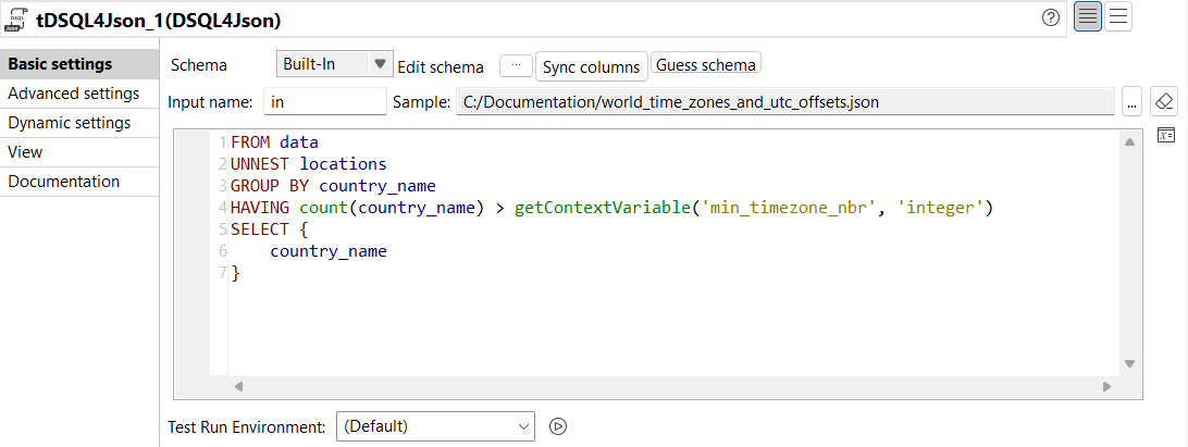 tDSQL4JSON mit dem neuen DSQL-Editor.