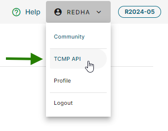 API-Schaltfläche der Talend Cloud Migration Platform