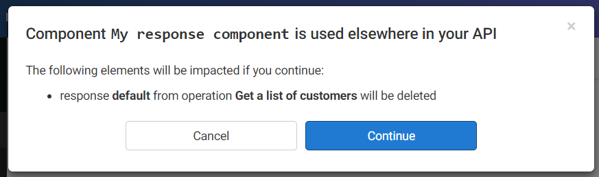 Confirmation dialog box.