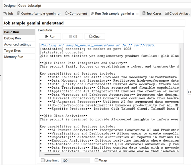 Execution console showing the result from the comparison of the two web pages.