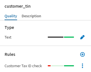 New rule is added to the Quality tab of the rule.