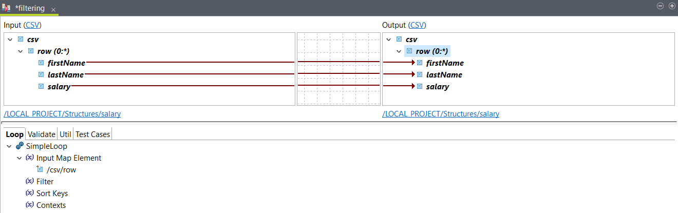 Placement of row element.