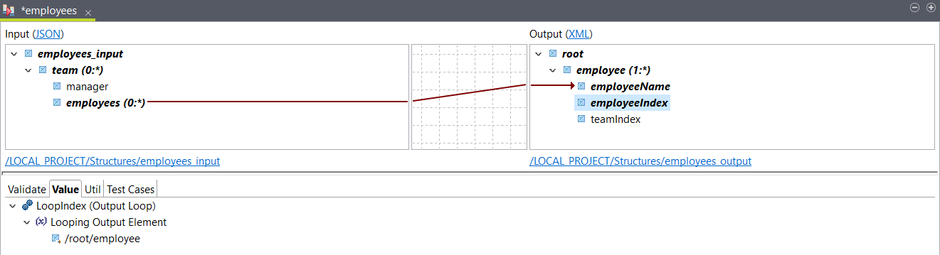 Input and output structures.