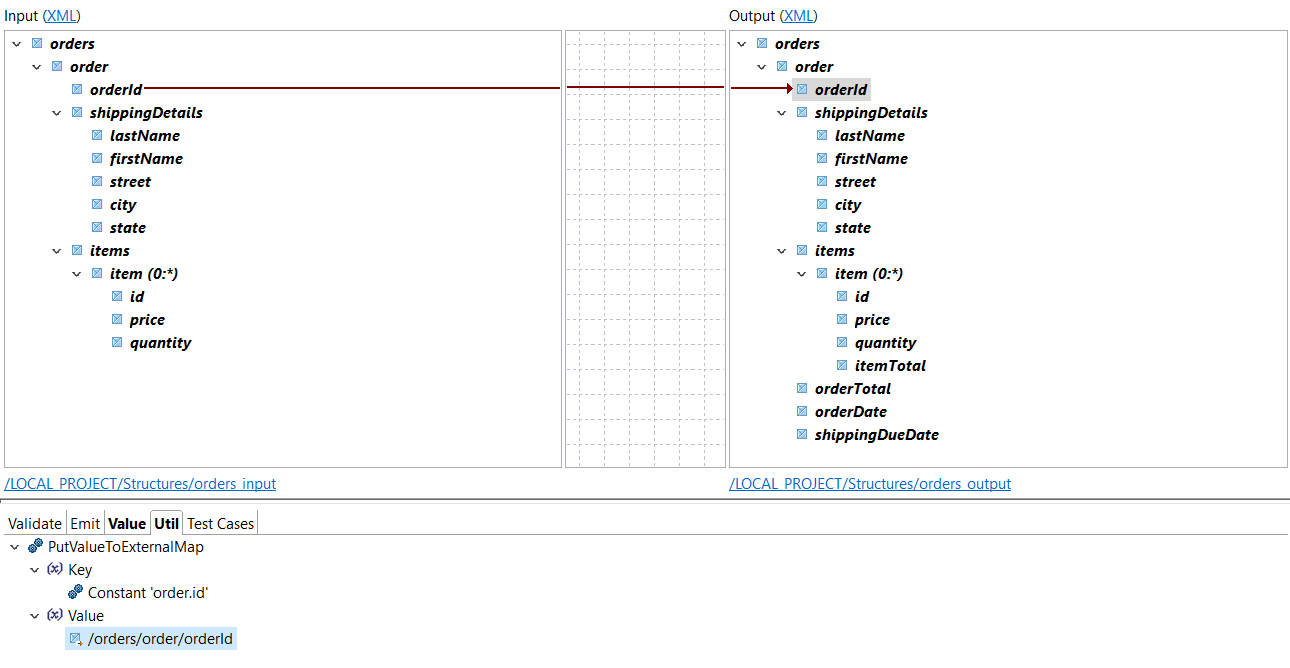 Creation of order.id variable.