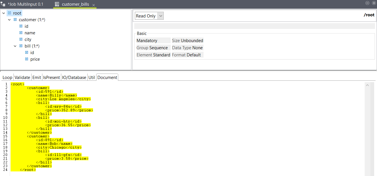 Creation of the structure.
