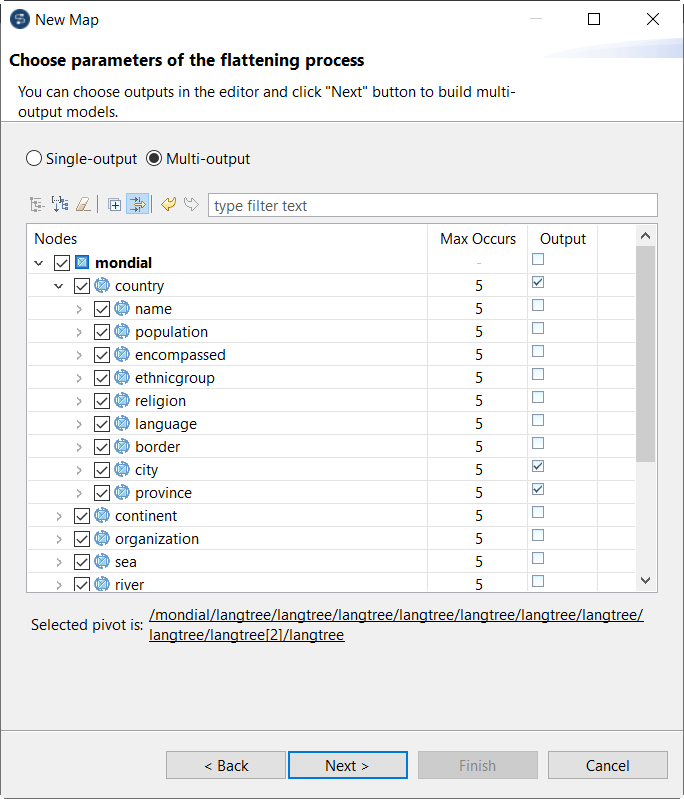 Choose parameters of the flattening process window.