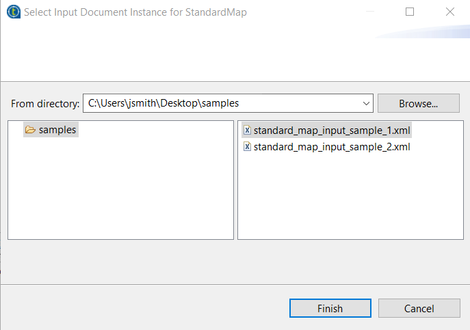 Example of file directory.