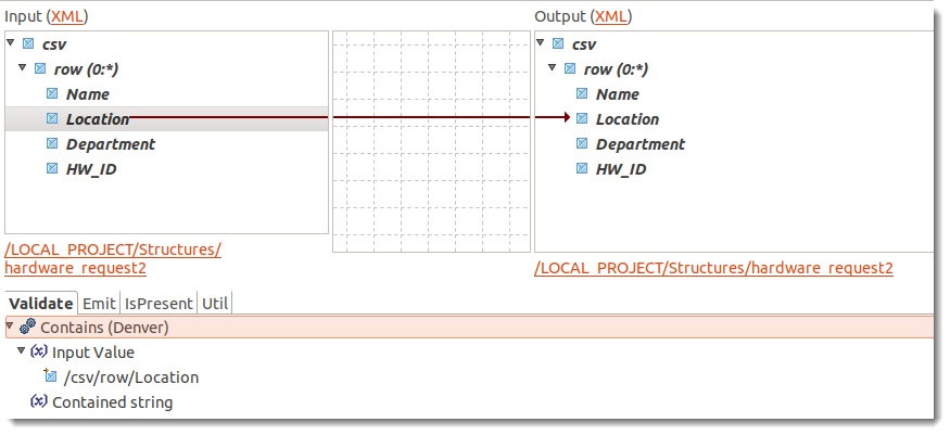 Placement of Location element.