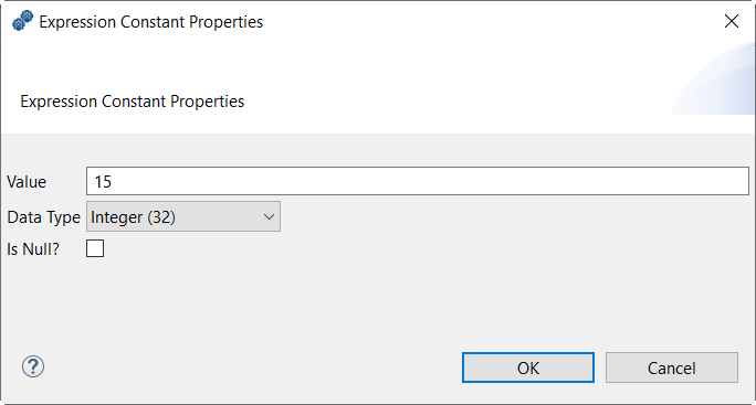 Expression Constant Properties window.