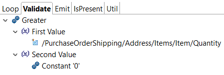 Validate tab.