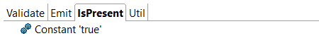 IsPresent tab.