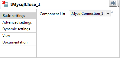 Basic settings view.