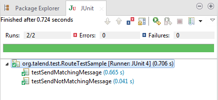 JUnit tab.