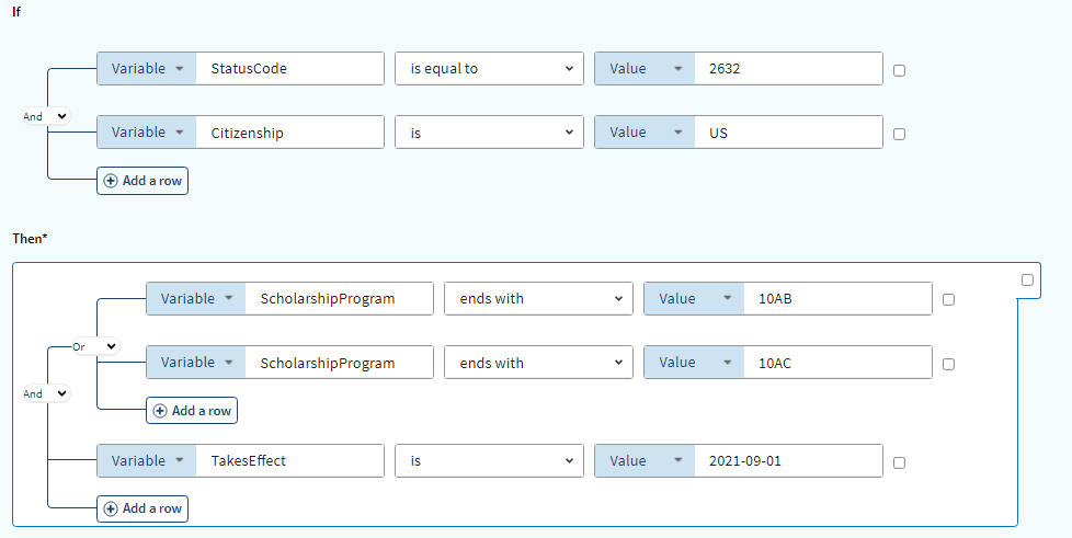 Configuration to create a data quality rule in basic mode.